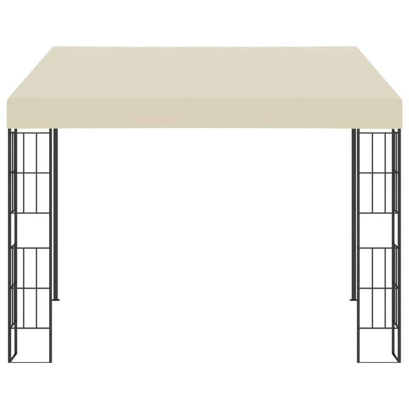 vidaXL Wall-mounted Gazebo 3x4 m Cream Fabric