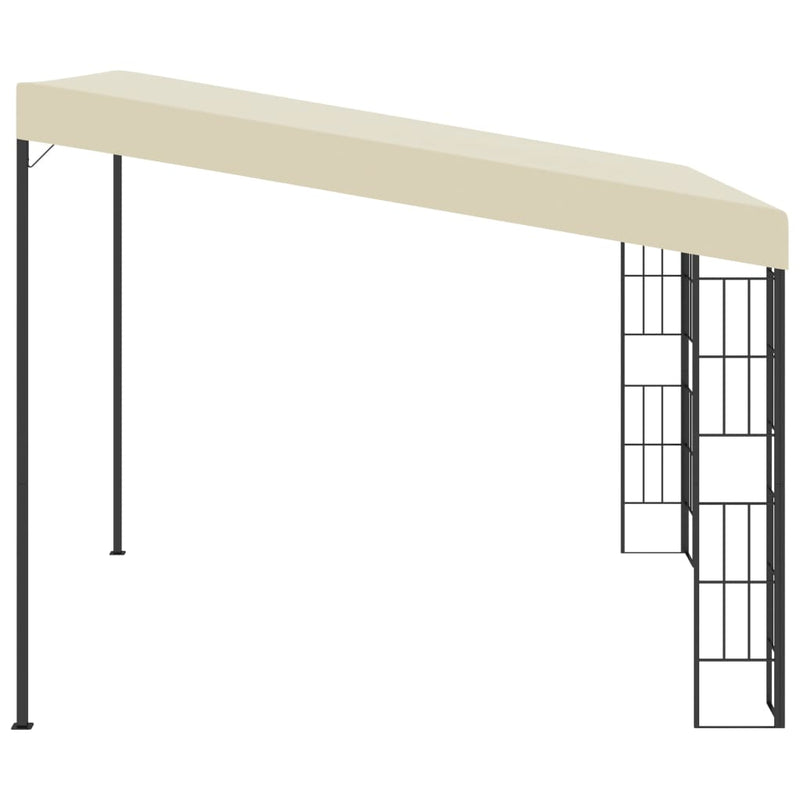 vidaXL Wall-mounted Gazebo 3x4 m Cream Fabric