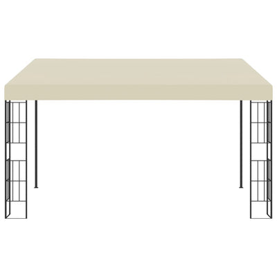 vidaXL Wall-mounted Gazebo 3x4 m Cream Fabric