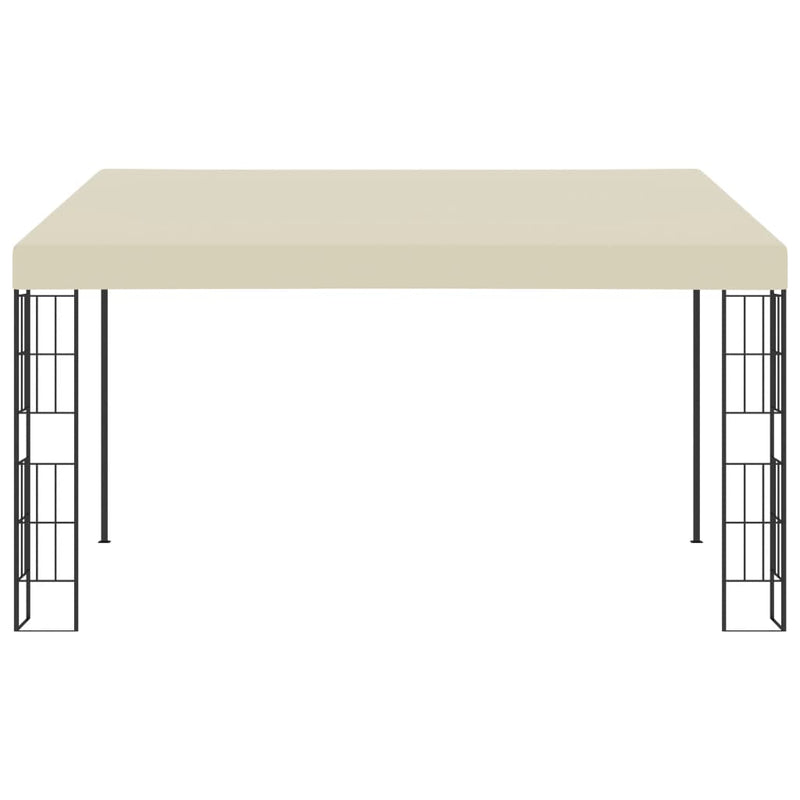 vidaXL Wall-mounted Gazebo 3x4 m Cream Fabric