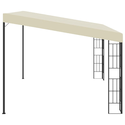 vidaXL Wall-mounted Gazebo 3x4 m Cream Fabric
