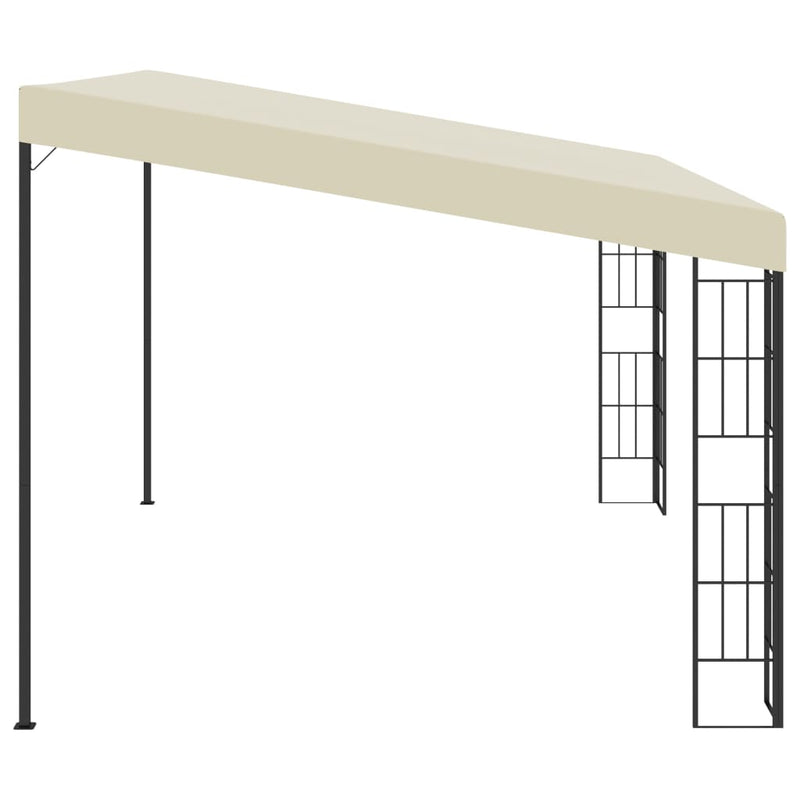 vidaXL Wall-mounted Gazebo 3x4 m Cream Fabric