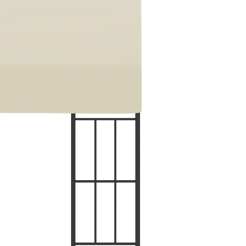 vidaXL Wall-mounted Gazebo 3x4 m Cream Fabric