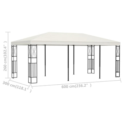 vidaXL Gazebo 3x6 m Anthracite Fabric