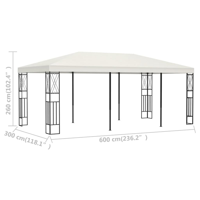 vidaXL Gazebo 3x6 m Anthracite Fabric