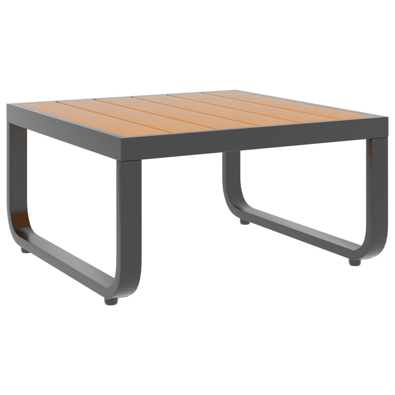 vidaXL 4 Piece Garden Corner Sofa Set with Cushions Aluminium and WPC