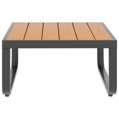 vidaXL 4 Piece Garden Corner Sofa Set with Cushions Aluminium and WPC