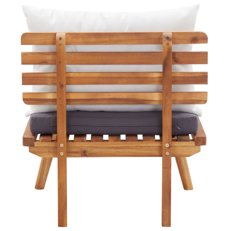 vidaXL 4 Piece Garden Lounge Set with Cushions Solid Acacia Wood
