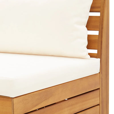 vidaXL Sectional Middle Sofa 1 pc with Cushions Solid Acacia Wood