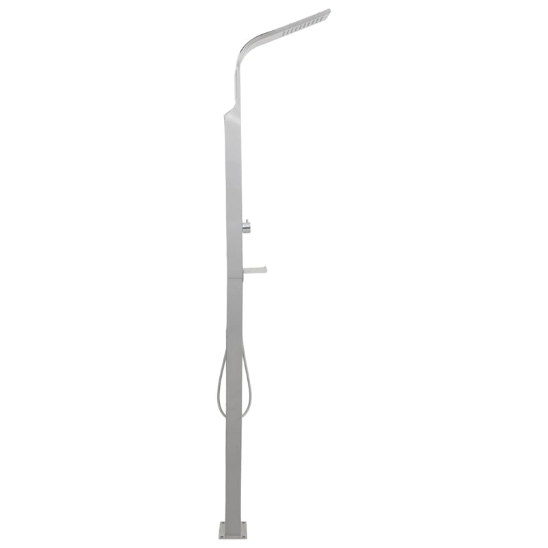 vidaXL Outdoor Shower Stainless Steel Curved