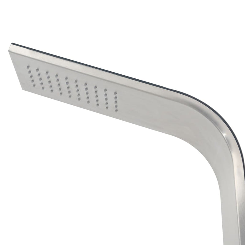 vidaXL Outdoor Shower Stainless Steel Curved