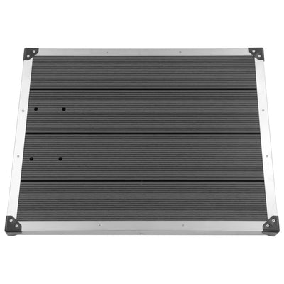 vidaXL Outdoor Shower Tray WPC Stainless Steel 80x62 cm Brown