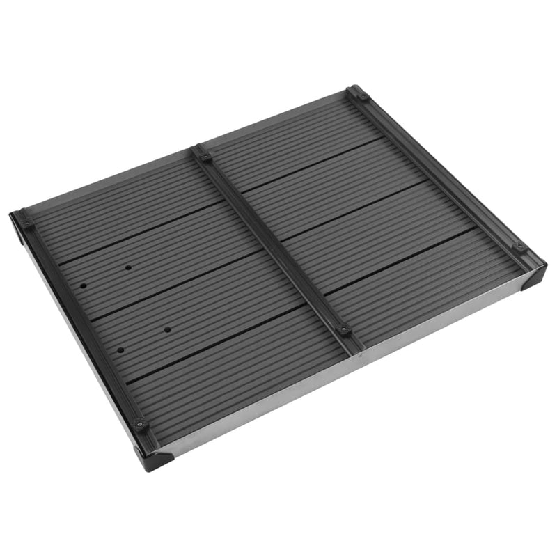 vidaXL Outdoor Shower Tray WPC Stainless Steel 80x62 cm Brown
