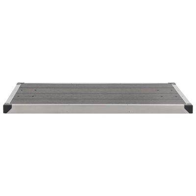 vidaXL Outdoor Shower Tray WPC Stainless Steel 110x62 cm Grey
