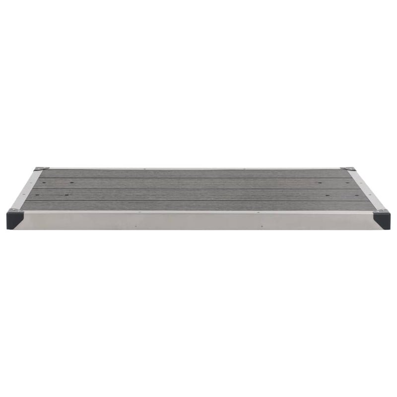 vidaXL Outdoor Shower Tray WPC Stainless Steel 110x62 cm Grey