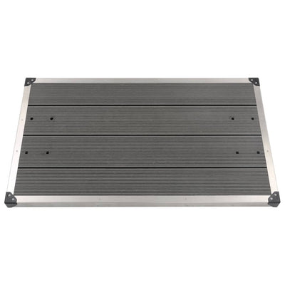 vidaXL Outdoor Shower Tray WPC Stainless Steel 110x62 cm Grey