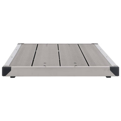 vidaXL Outdoor Shower Tray WPC Stainless Steel 110x62 cm Grey