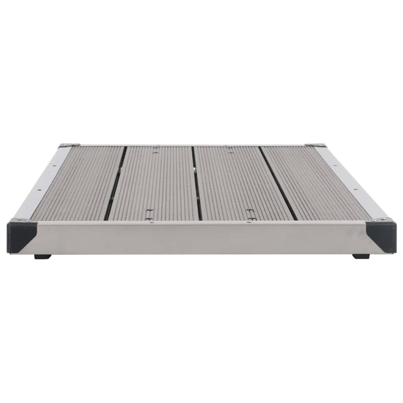 vidaXL Outdoor Shower Tray WPC Stainless Steel 110x62 cm Grey
