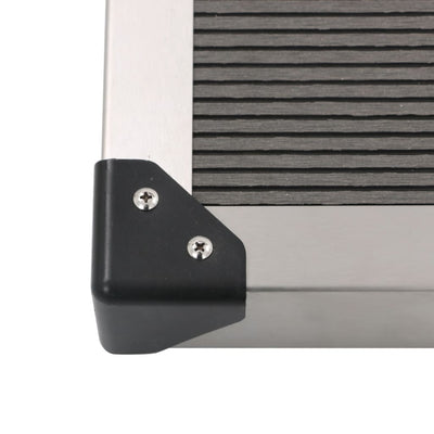 vidaXL Outdoor Shower Tray WPC Stainless Steel 110x62 cm Grey