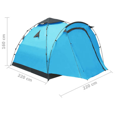 vidaXL Pop Up Camping Tent 3 Person Blue