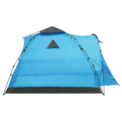 vidaXL Pop Up Camping Tent 3 Person Blue