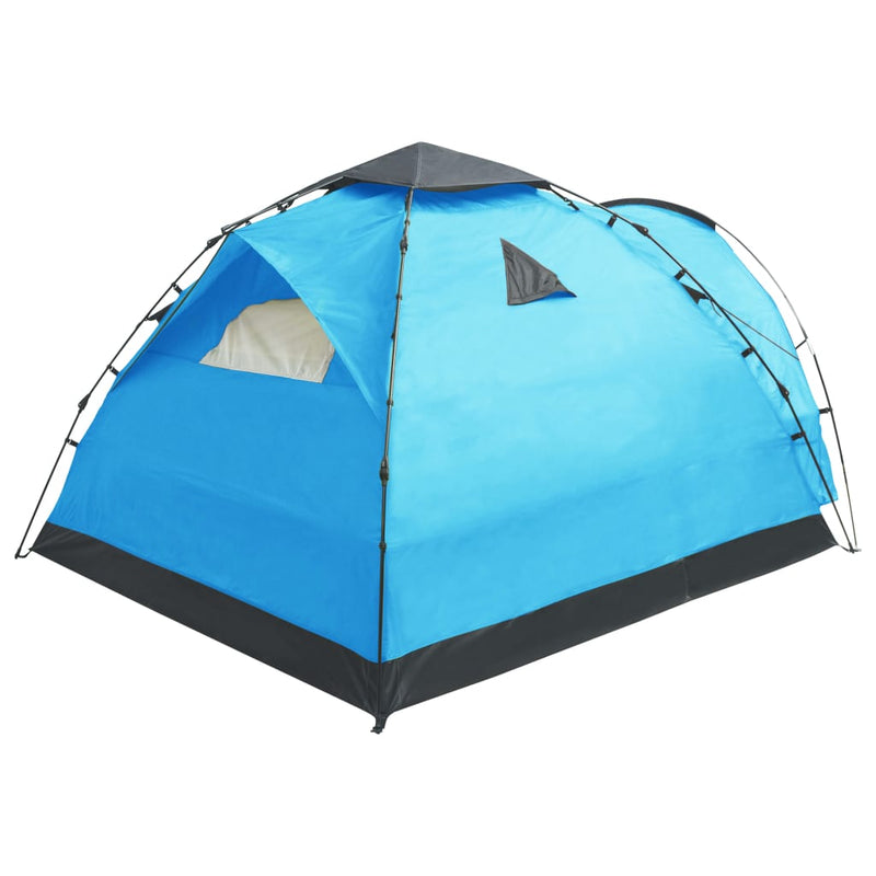 vidaXL Pop Up Camping Tent 3 Person Blue