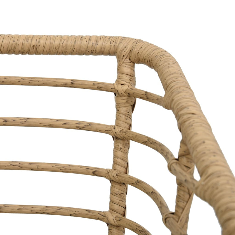 vidaXL 3 Piece Bistro Set Poly Rattan Black