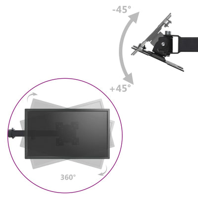 vidaXL Triple Monitor Desk Mount Stand 13"-23"