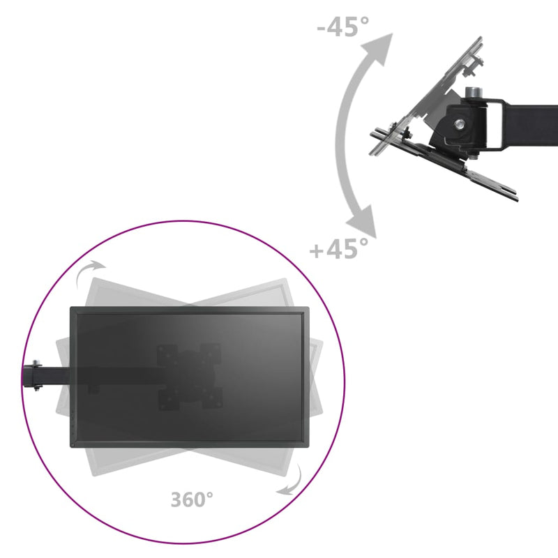 vidaXL Triple Monitor Desk Mount Stand 13"-23"