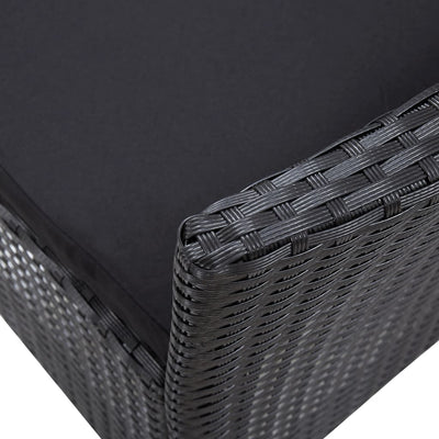 vidaXL 5 Piece Outdoor Dining Set Poly Rattan Black