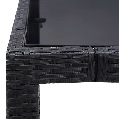 vidaXL 5 Piece Outdoor Dining Set Poly Rattan Black