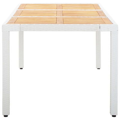 vidaXL 9 Piece Outdoor Dining Set Poly Rattan White