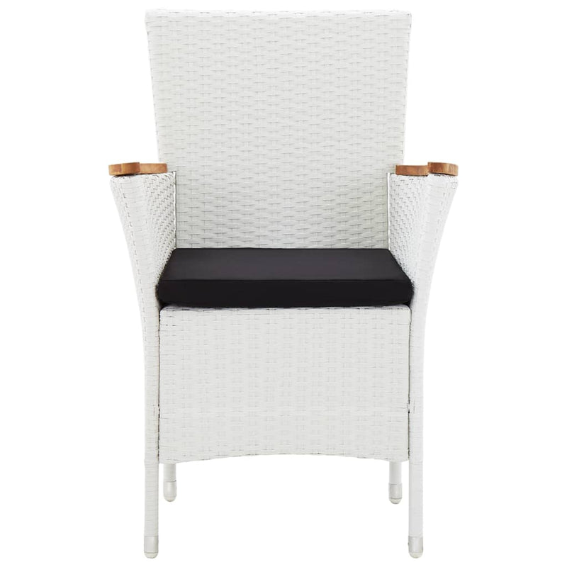 vidaXL 9 Piece Outdoor Dining Set Poly Rattan White