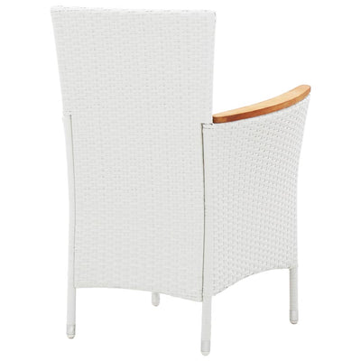 vidaXL 9 Piece Outdoor Dining Set Poly Rattan White