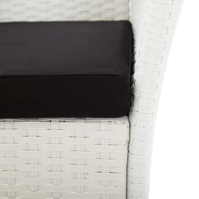 vidaXL 9 Piece Outdoor Dining Set Poly Rattan White