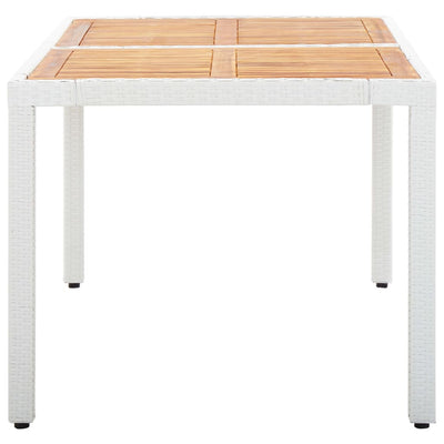 vidaXL 5 Piece Outdoor Dining Set Poly Rattan White