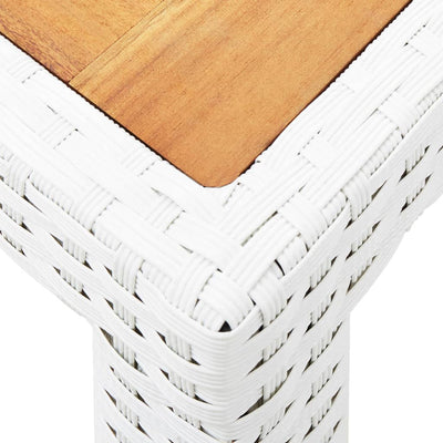 vidaXL 5 Piece Outdoor Dining Set Poly Rattan White