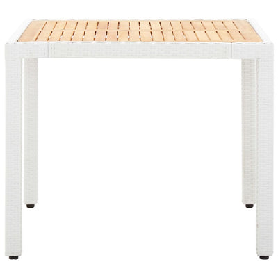 vidaXL 5 Piece Outdoor Dining Set Poly Rattan White