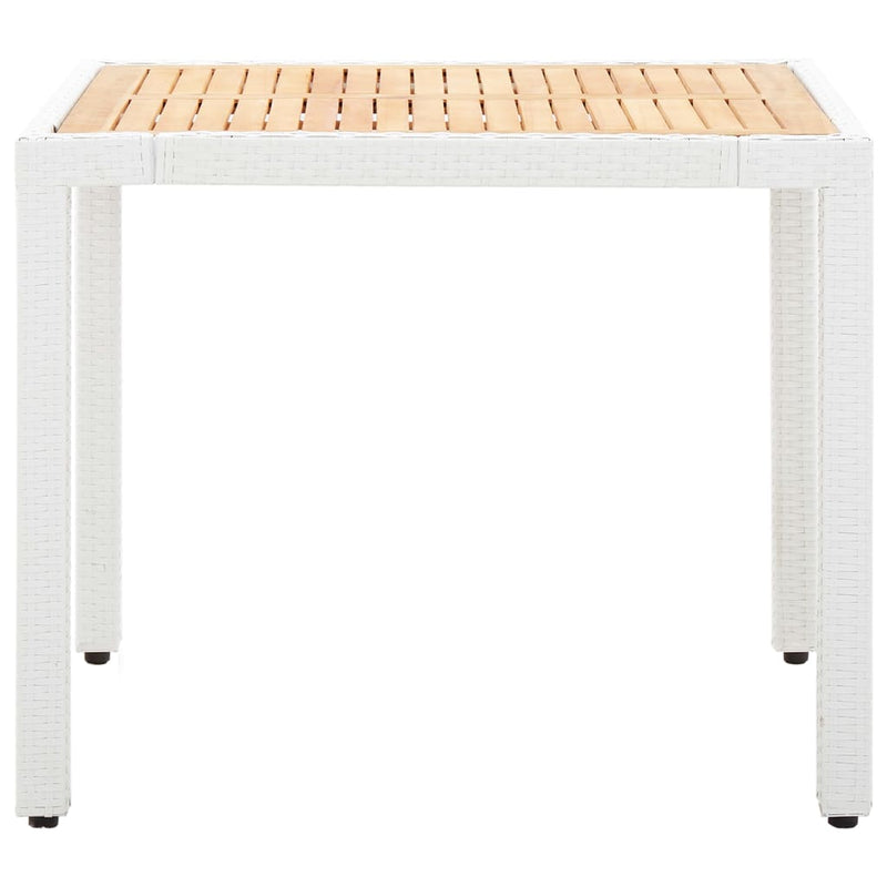 vidaXL 5 Piece Outdoor Dining Set Poly Rattan White