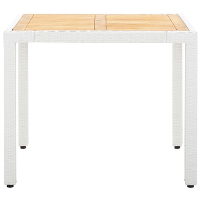 vidaXL 5 Piece Outdoor Dining Set Poly Rattan White