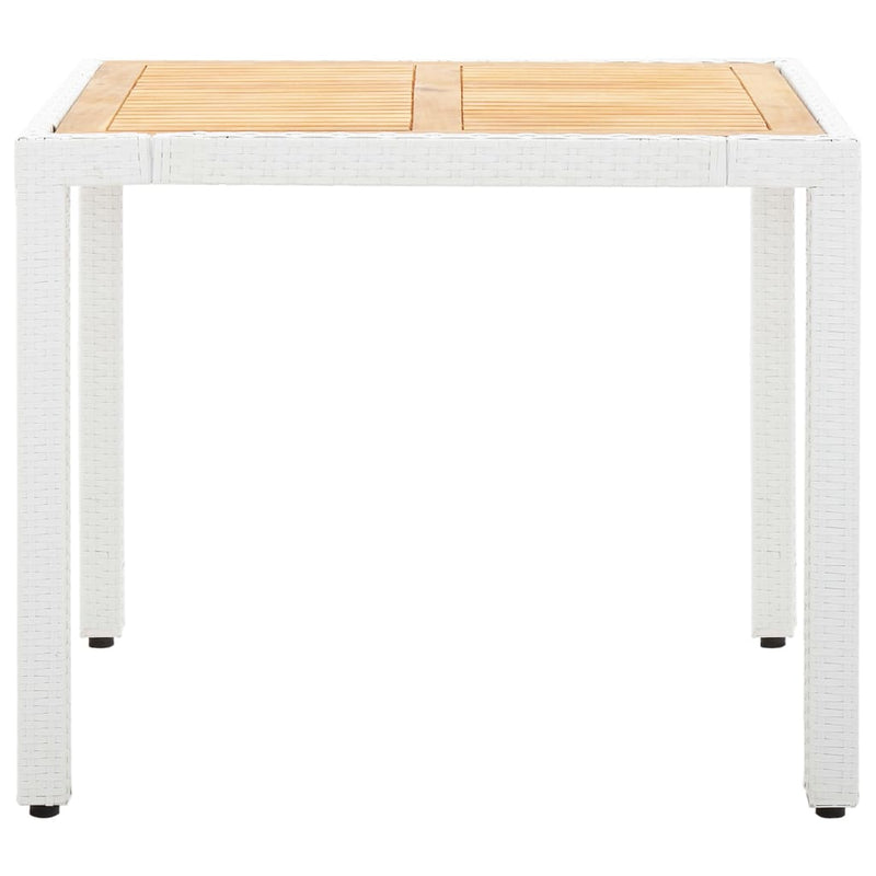 vidaXL 5 Piece Outdoor Dining Set Poly Rattan White