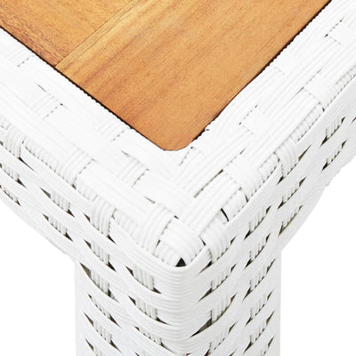 vidaXL 9 Piece Outdoor Dining Set Poly Rattan White