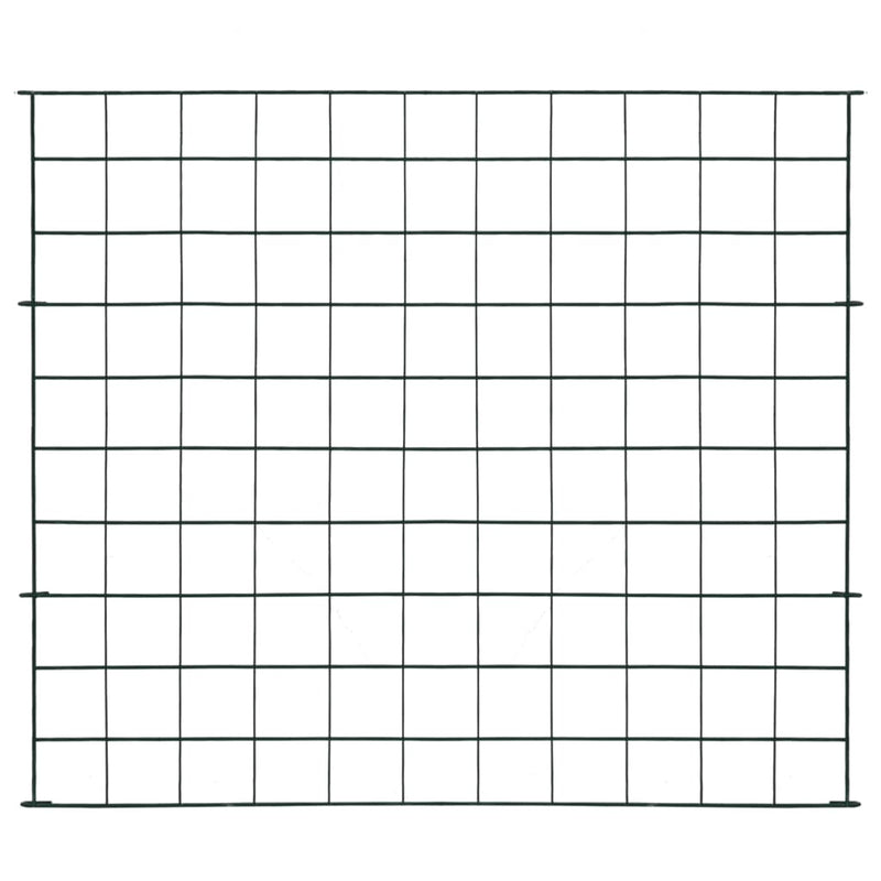 vidaXL Lower Arch Garden Fence Set 77.5x64 cm Green