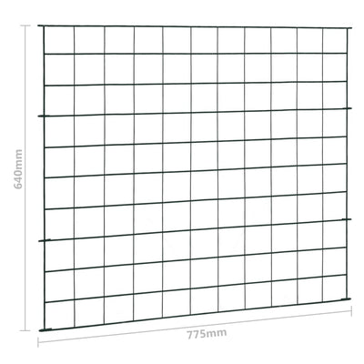 vidaXL Lower Arch Garden Fence Set 77.5x64 cm Green