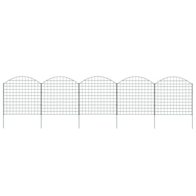 vidaXL Lower Arch Garden Fence Set 77.5x64 cm Green