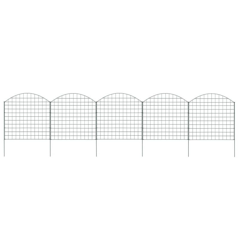 vidaXL Lower Arch Garden Fence Set 77.5x64 cm Green