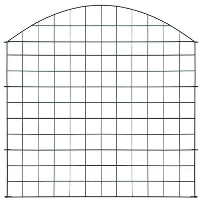 vidaXL Lower Arch Garden Fence Set 77.5x64 cm Green