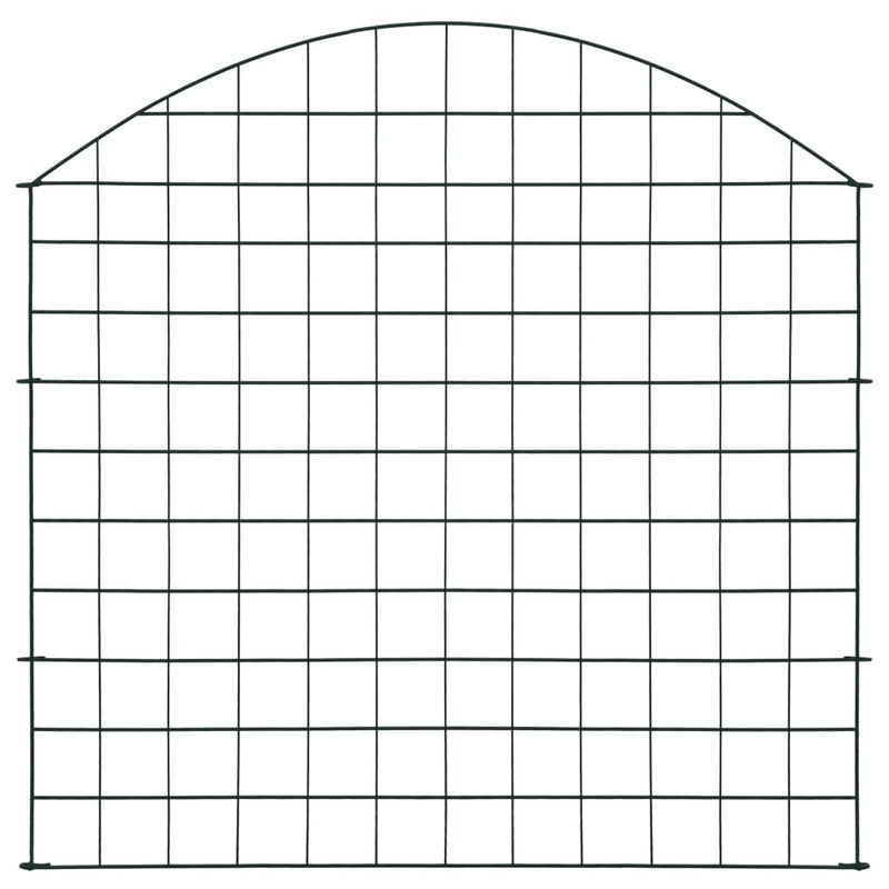 vidaXL Lower Arch Garden Fence Set 77.5x64 cm Green