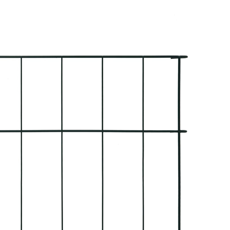 vidaXL Lower Arch Garden Fence Set 77.5x64 cm Green