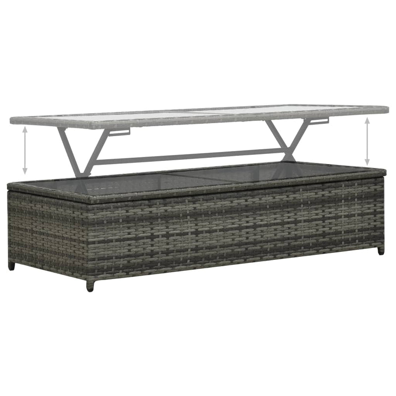 vidaXL 4 Piece Garden Lounge Set with Cushions Poly Rattan Anthracite